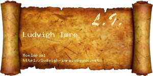 Ludvigh Imre névjegykártya